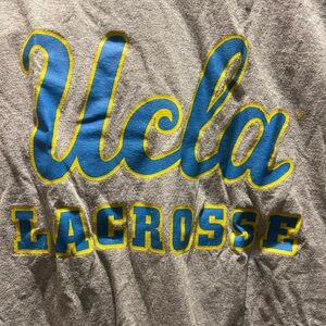 UCLA long slv Gildan Heavy Cotton Gray T-Shirt